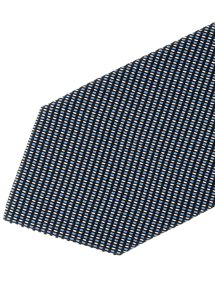 Brioni Jacquard Silk Tie Ties and Papillon - Blue | 07f93e5222cd9c874c8098bfec0d9f626ac3e1ed