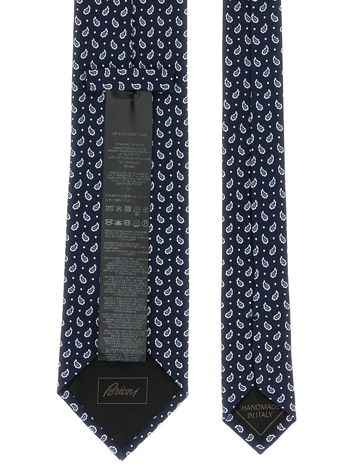 Brioni Micro-Paisley Tie Ties and Papillon - Blue | f9174a8e9f5ed3444bebe0a6f2629546363d5bc1