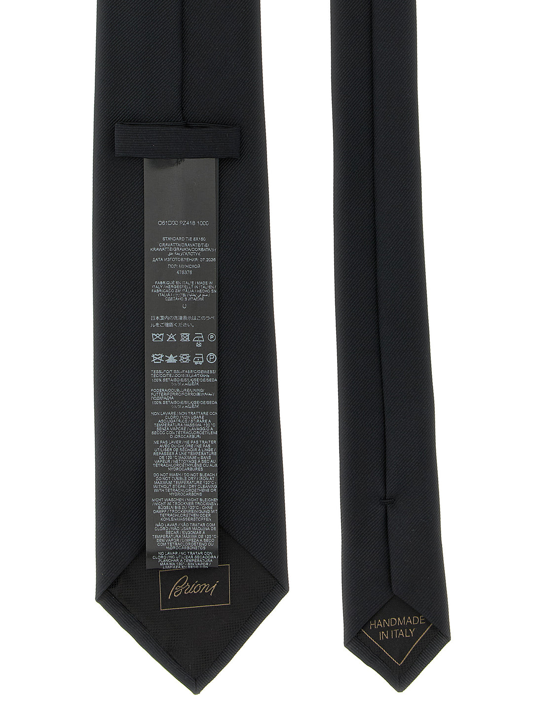 Brioni Silk Twill Tie Ties and Papillon - Black | aad9f4d2fe771a834928fe743eb683013445e7c1