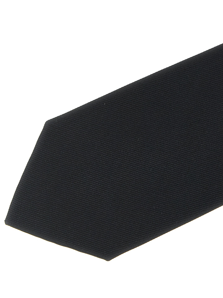 Brioni Silk Twill Tie Ties and Papillon - Black | f2f513113f47869db761ccc07b2cf402eb0563c6