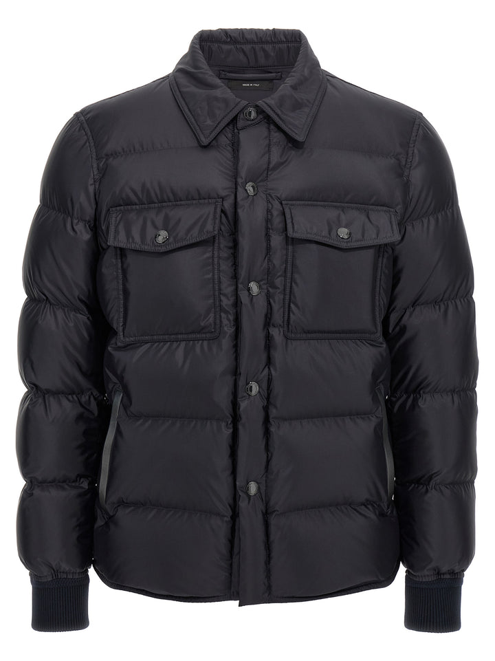 Tom Ford Shirt Collar Down Jacket Puffer Jackets - Blue | a7d60331ec7a77ccb4e069d9ece6318f2b522e89