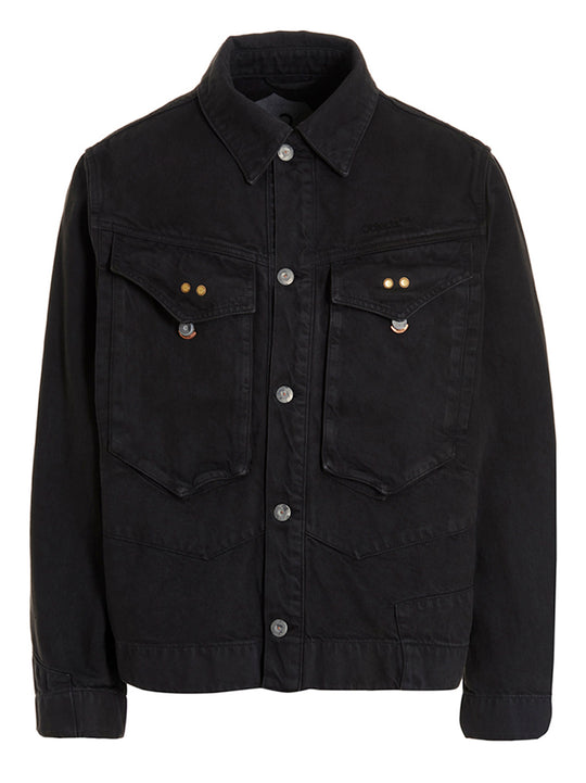 Denim Jacket Puffer Jackets Gray