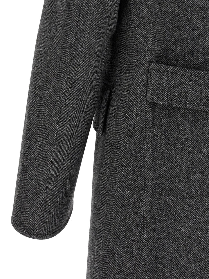 Tom Ford Double-Breasted Coat Coats and Trench Coats - Gray | e59936cca89ec8621bde9b65f26d80eca0d01def