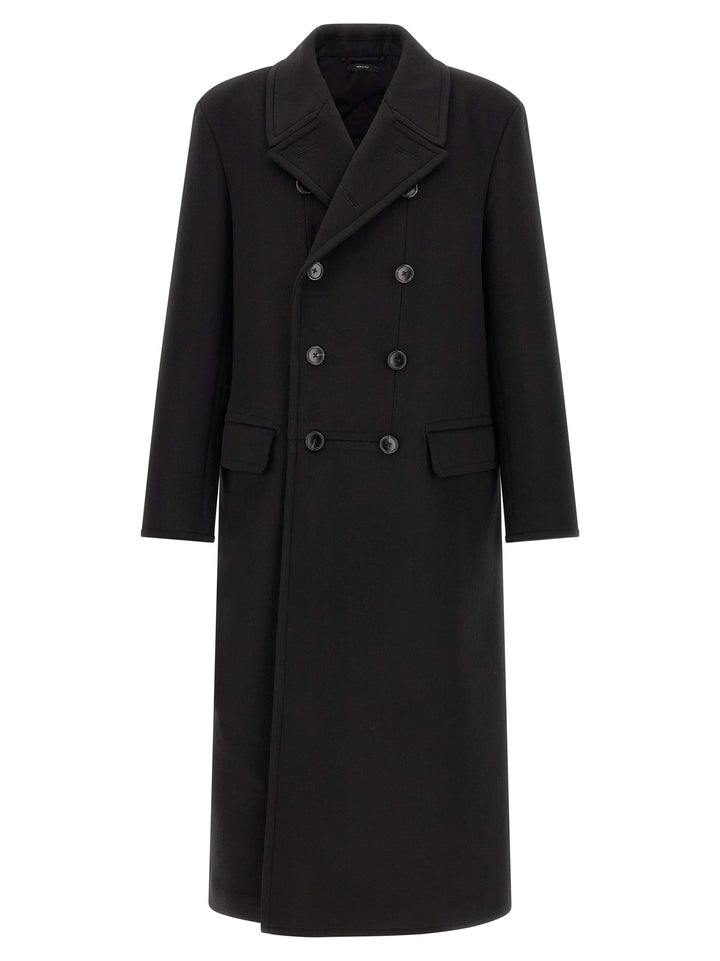 Tom Ford Luxury Melton Db Officer Coats and Trench Coats - Black | 0f85f9443d87349590912393d9080d6589fc35c6