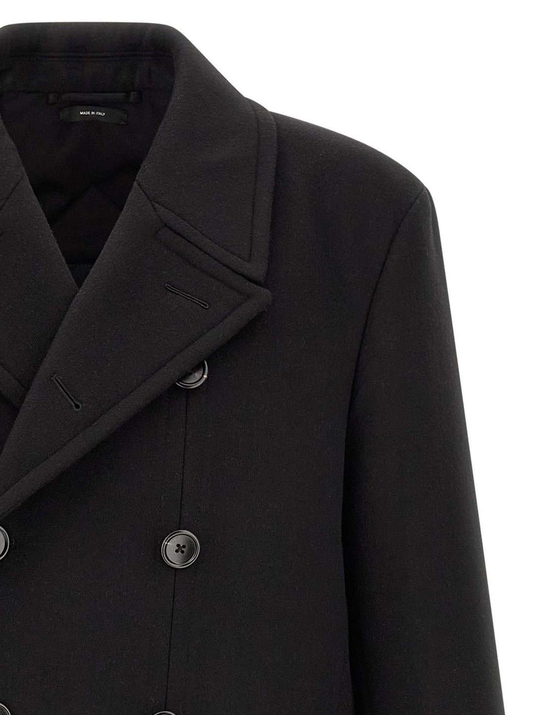 Tom Ford Luxury Melton Db Officer Coats and Trench Coats - Black | 8720143460de18cd2b67ca250e0bbb054584b5ec