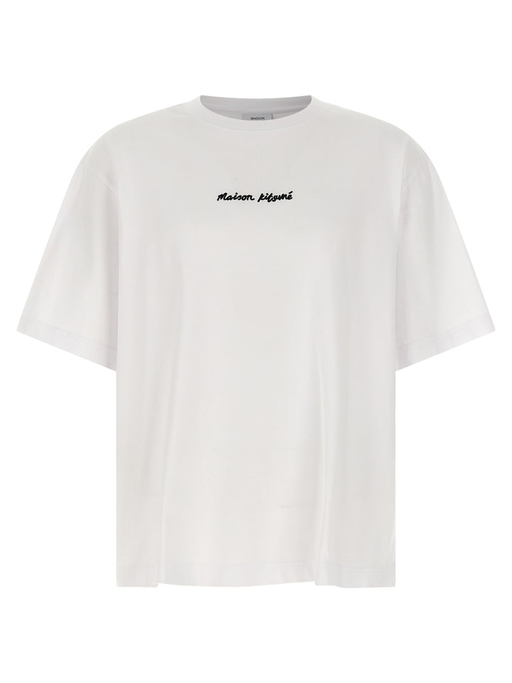 Maison Kitsune Logo Embroidery T-shirt - White | d19ee041990b2a93b983035b9325942c14c64a07