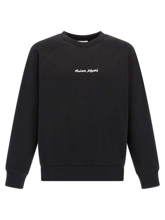 Logo Embroidery Sweatshirt Black