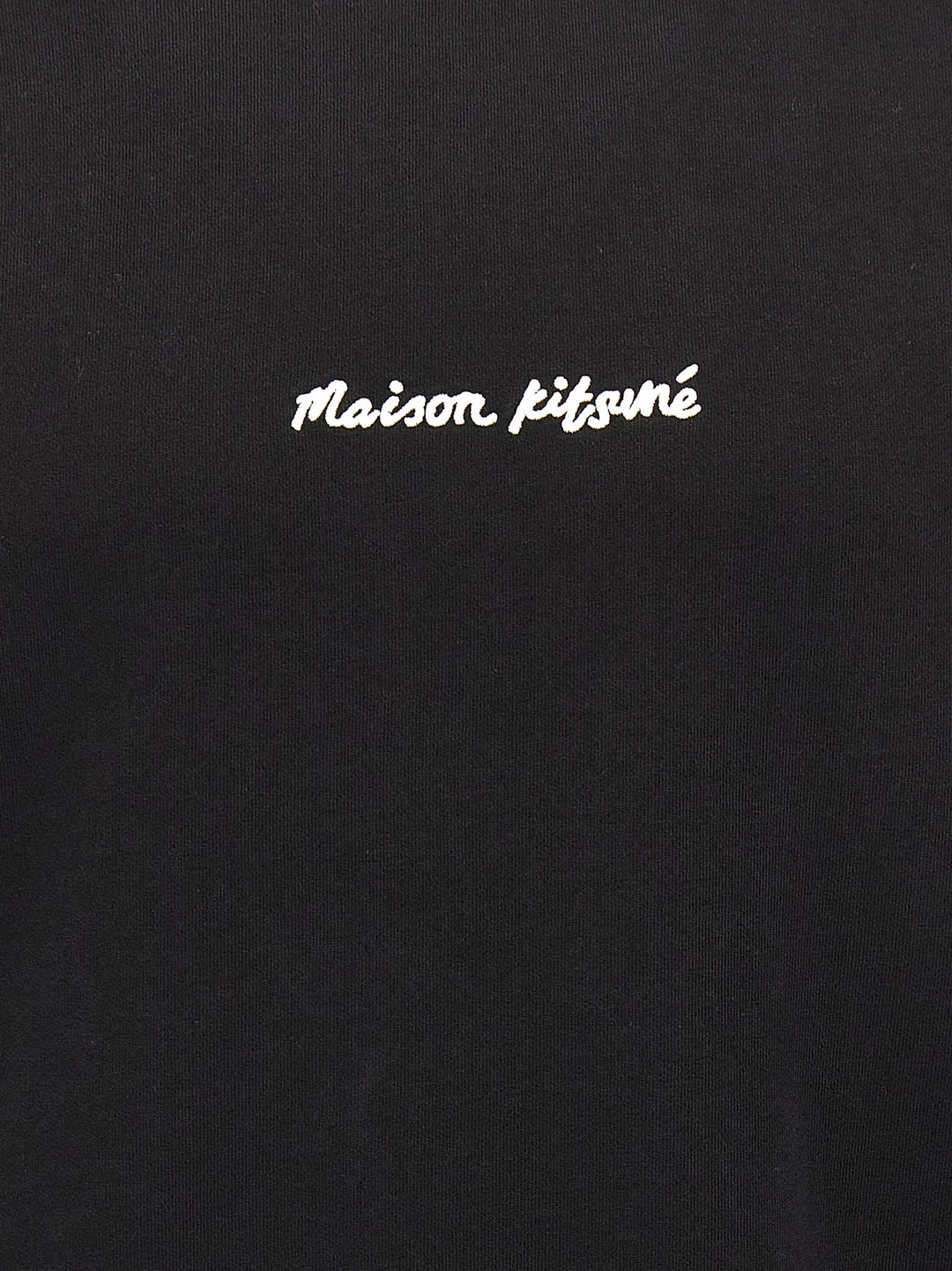 Maison Kitsune Logo Embroidery Sweatshirt - Black | 6a158058a028b46ab76e476fc2f3bff98d984145