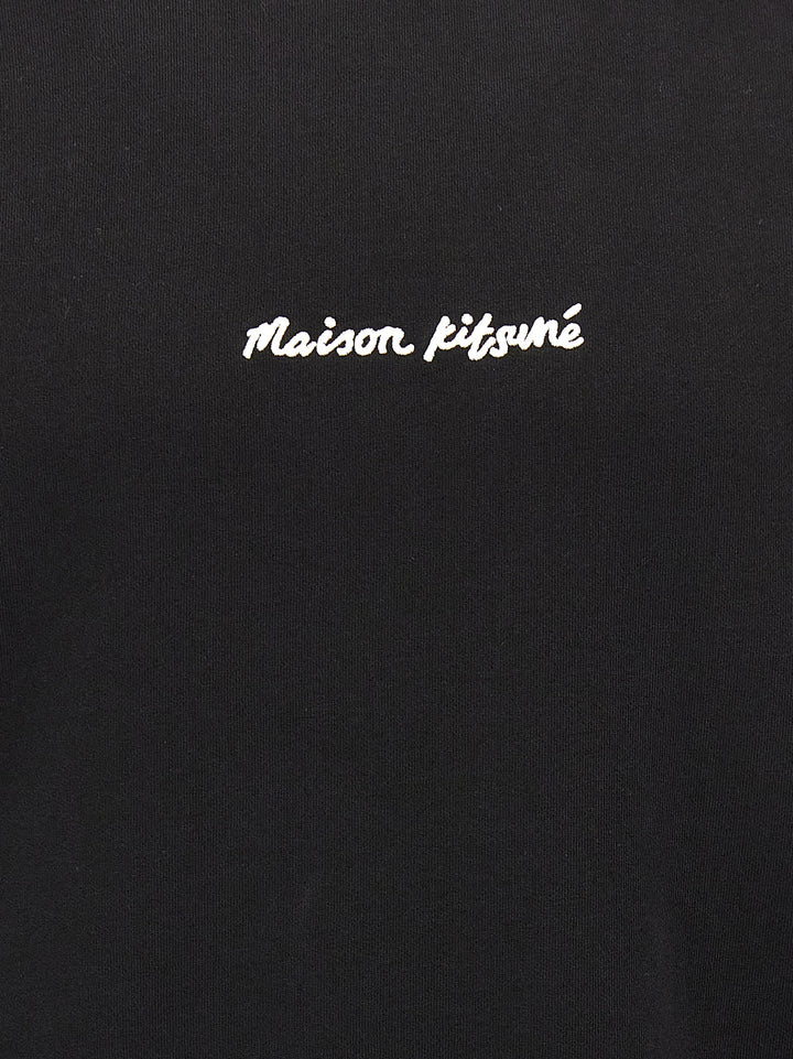 Maison Kitsune Logo Embroidery Sweatshirt - Black | 6a158058a028b46ab76e476fc2f3bff98d984145