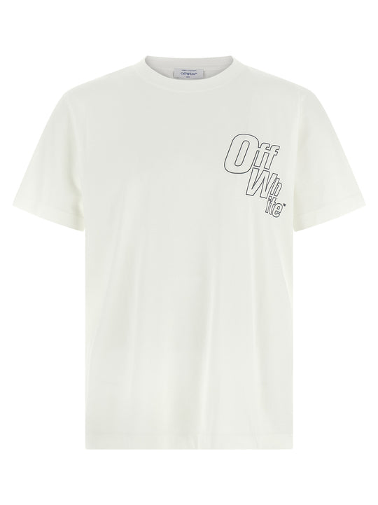 Outline Arrow Slim T-Shirt White