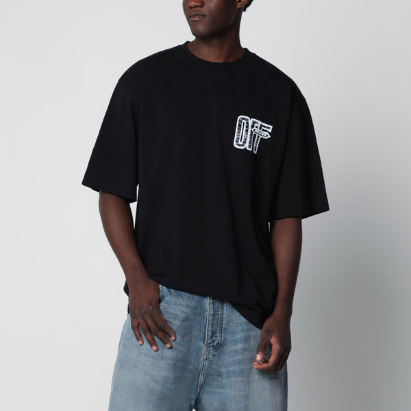 Motion Arrow Logo T-Shirt In Black Cotton