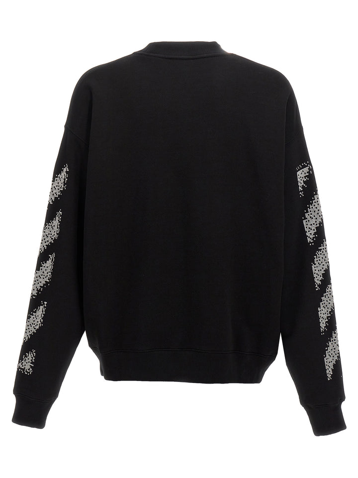 Pixel Diag Skate Sweatshirt White/Black