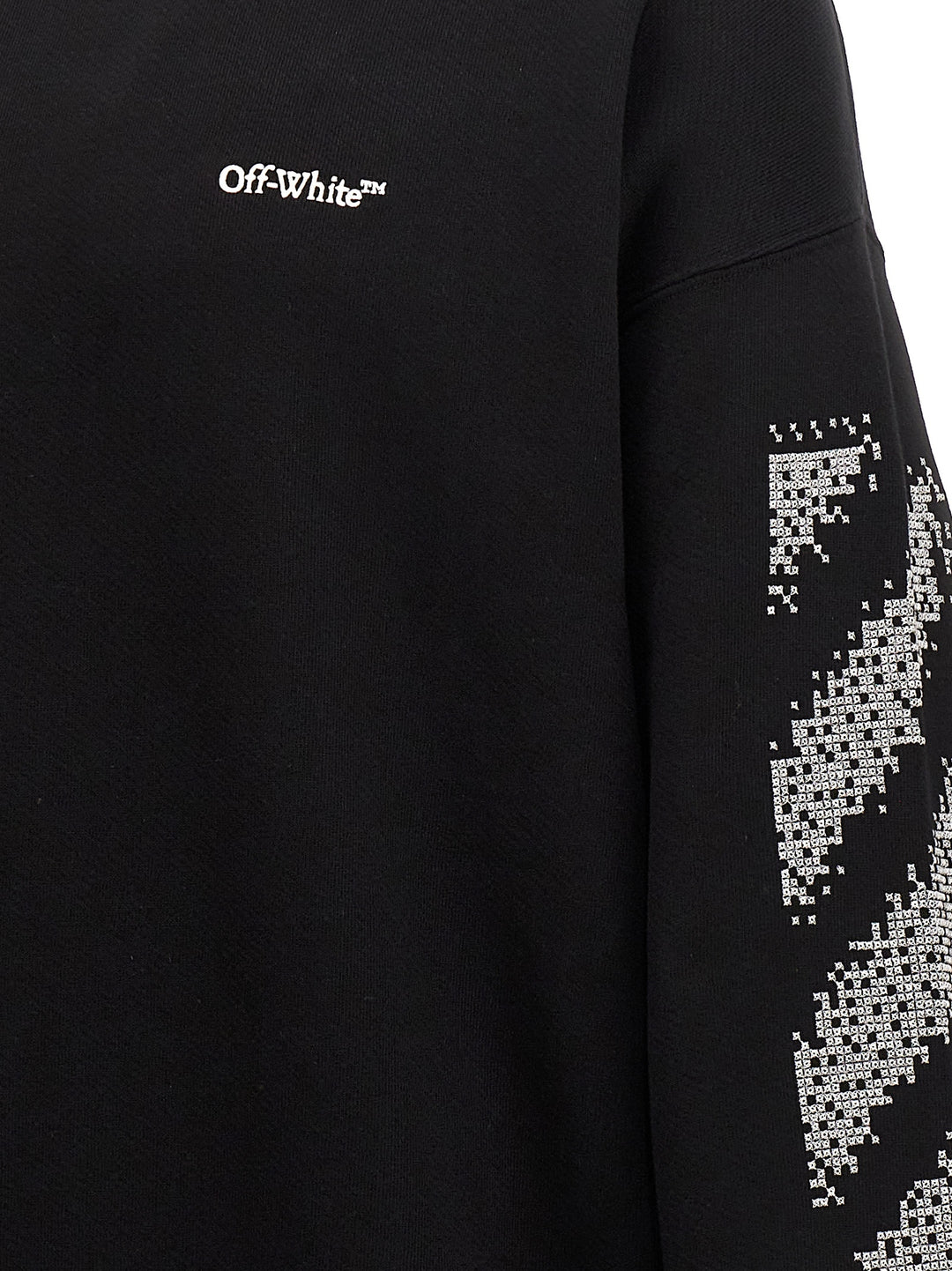 Pixel Diag Skate Sweatshirt White/Black