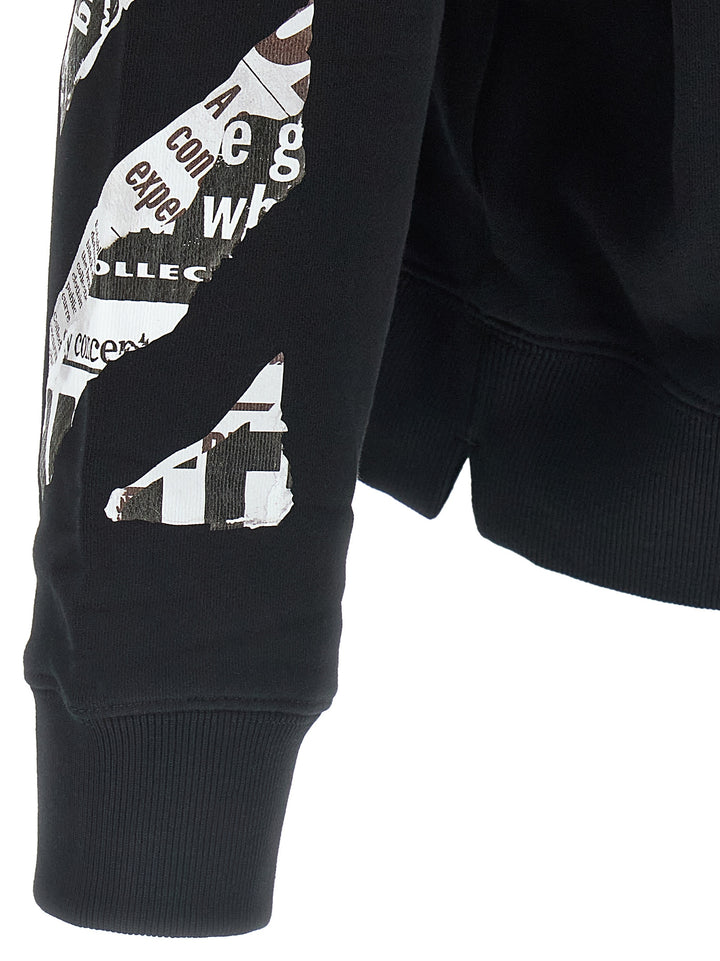 Off-White Newspaper Arrow Skate Sweatshirt - Black | df99a7685250eeb1c11ca45a7b802464b19b61f3