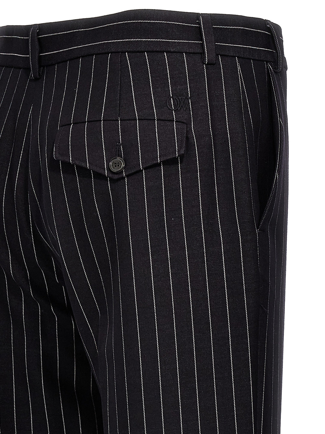 Off-White 23 Pinstripes Pants - Blue | abc854668d7b7b1aca574c0628a2b6da9586b6fc
