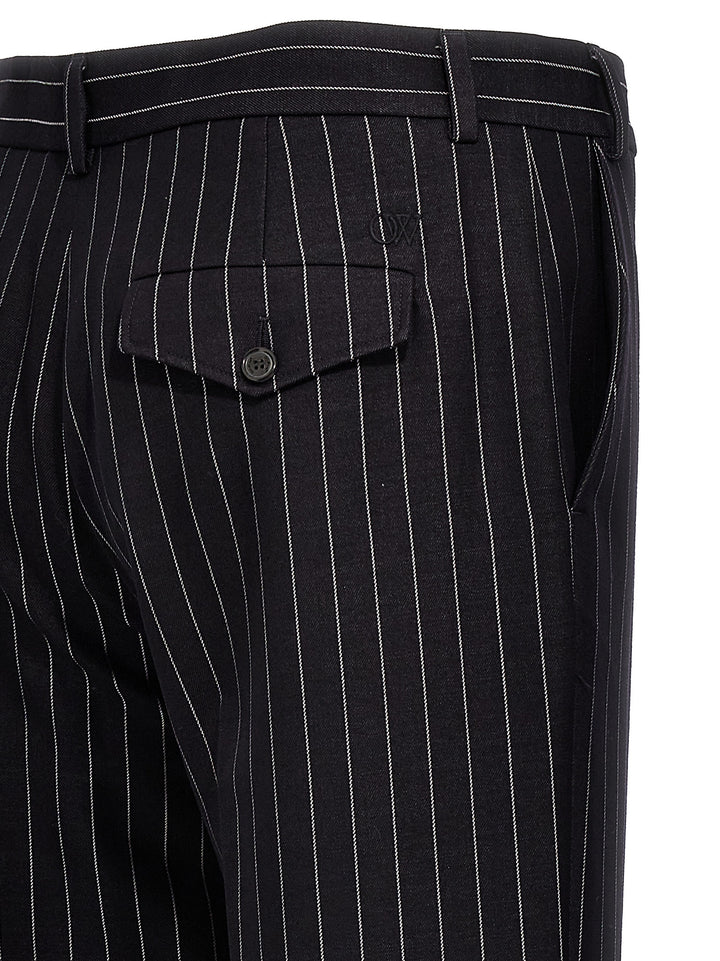 Off-White 23 Pinstripes Pants - Blue | abc854668d7b7b1aca574c0628a2b6da9586b6fc