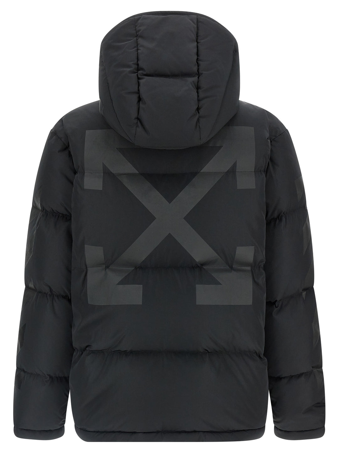 Off-White Diagonal Arrow Puffer Jackets - Black | 370083e6b85a2eac573e929797e3b92bdd00601e
