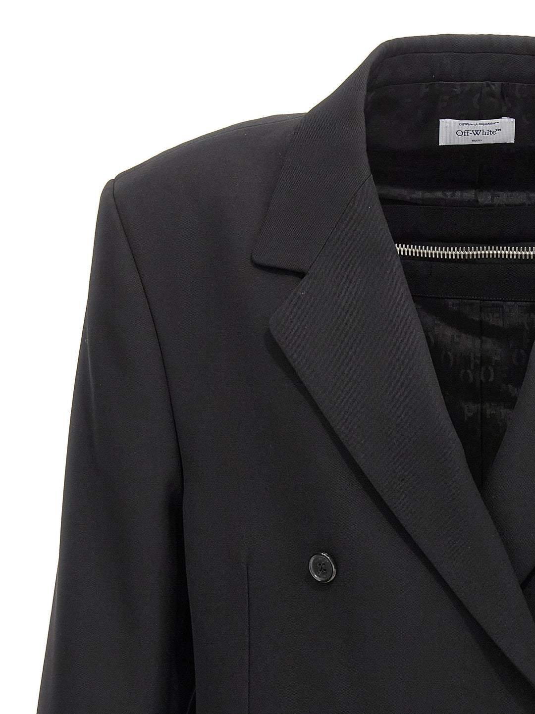 Off-White Ow Emb Blazer - Black | 87f3c1d1efa76c6e71552ffa9d6764d6dfb6aa30