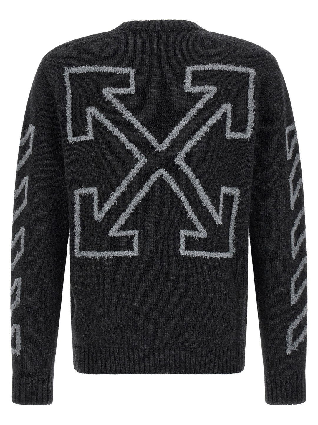 Off-White Diag Arrow Fuzzy Sweaters and Cardigans - Gray | 871926f47adcd45235acbd70ab1582ba8d649977