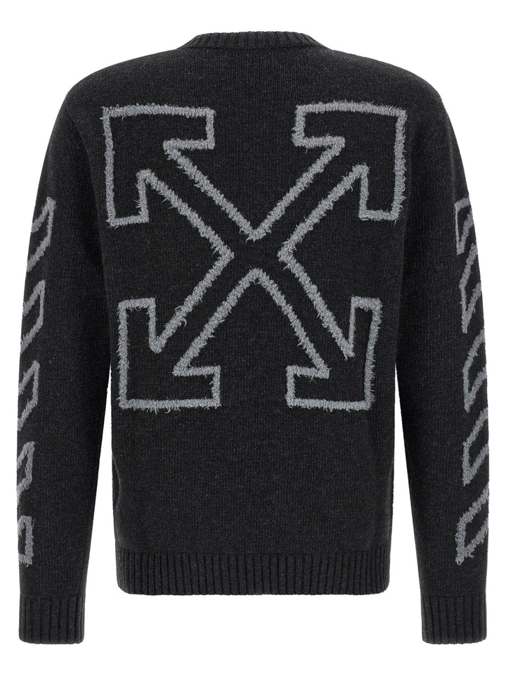 Off-White Diag Arrow Fuzzy Sweaters and Cardigans - Gray | 871926f47adcd45235acbd70ab1582ba8d649977