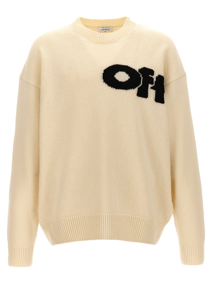 Shared Logo Sweater, Cardigans White/Black