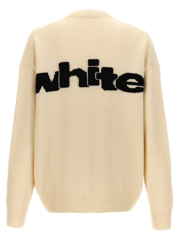 Shared Logo Sweater, Cardigans White/Black