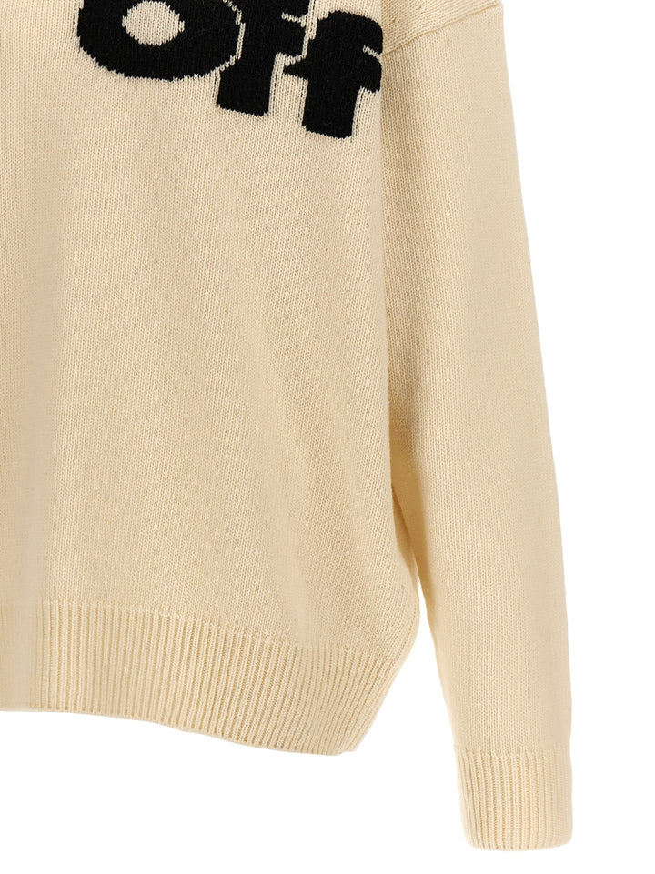 Shared Logo Sweater, Cardigans White/Black