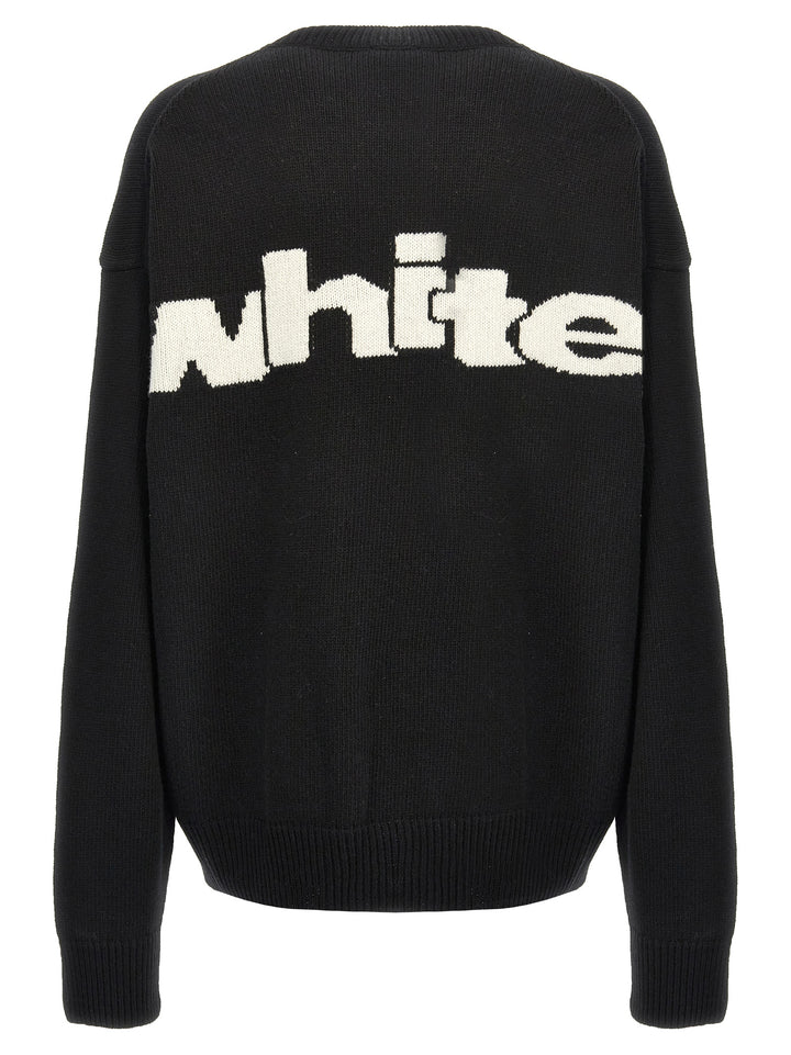 Shared Logo Sweater, Cardigans White/Black