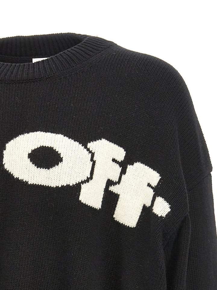 Shared Logo Sweater, Cardigans White/Black