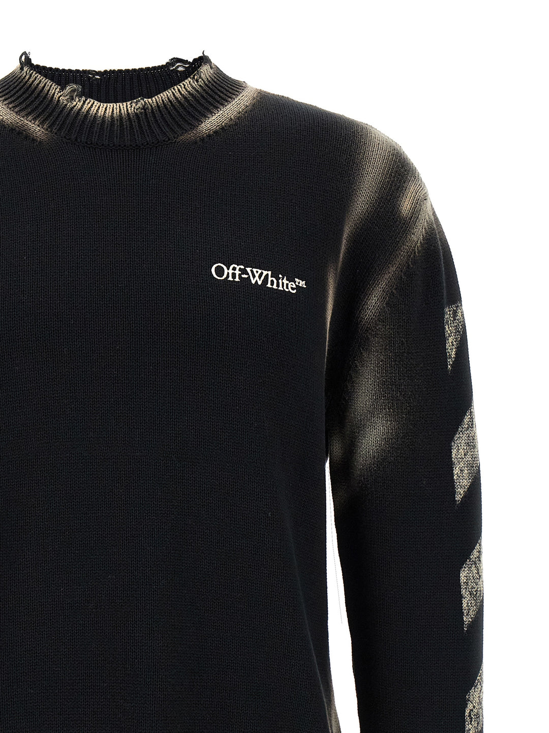 Off-White Diag Arr Corrosion Sweaters and Cardigans - Black | 690300ea508c446a7c2ed4b3b84fe2e1c59724a8