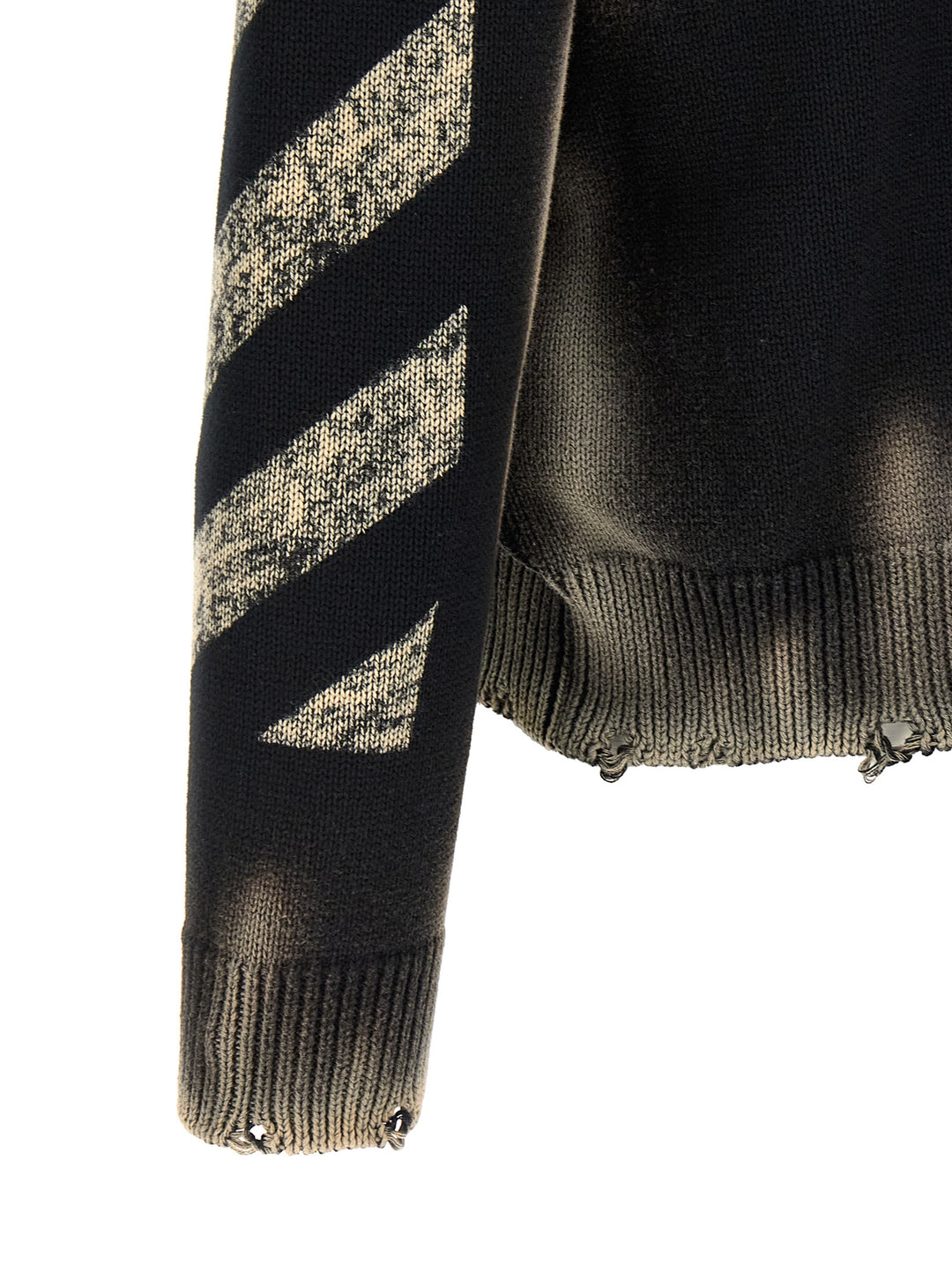 Off-White Diag Arr Corrosion Sweaters and Cardigans - Black | 4d872a45d9d083123acb316917b3d0875b8e8d28