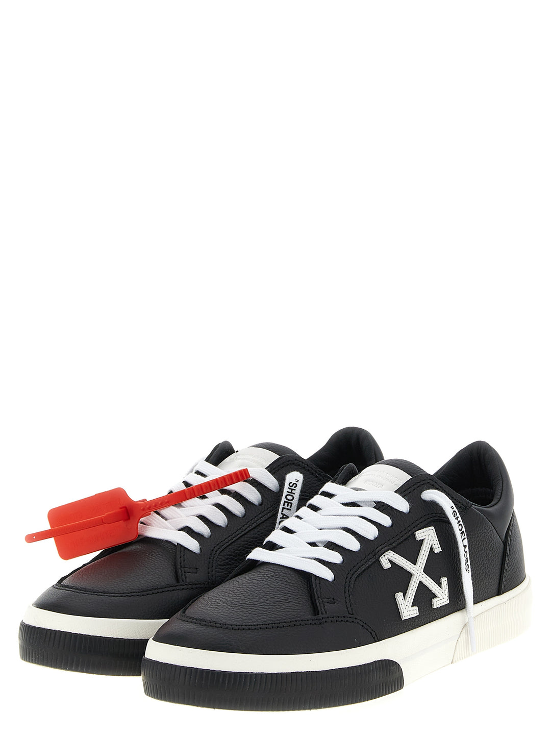 Off-White New Low Vulcanized Leather Sneakers - White/Black | 187789e97e6093e0f7e5c9896e0759786ead0614