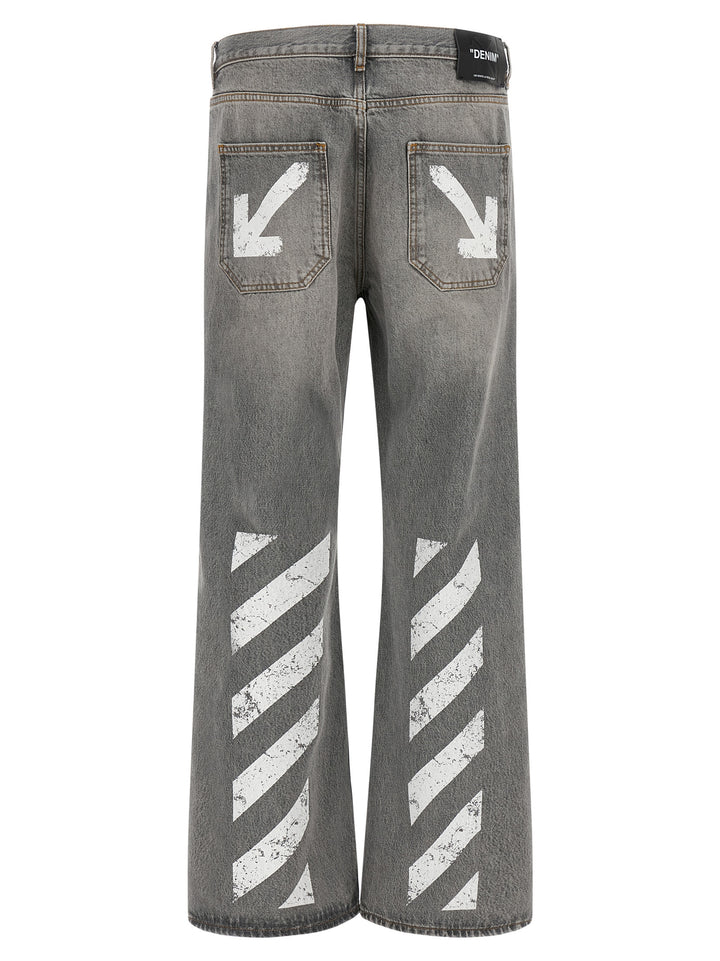 Off-White Half Arrow Diag Slim Jeans - Gray | 4860bd58ffa9dee696f7de5f4aa20a4a45d974a2