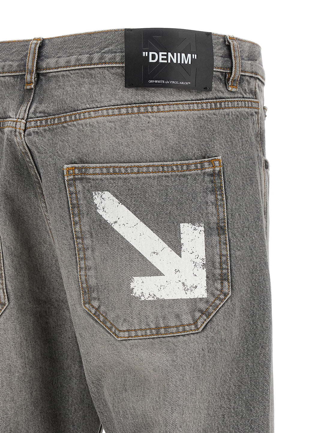 Off-White Half Arrow Diag Slim Jeans - Gray | f24ad5303c6586fbedcc8a1e28fb5ace2f1ad7e0