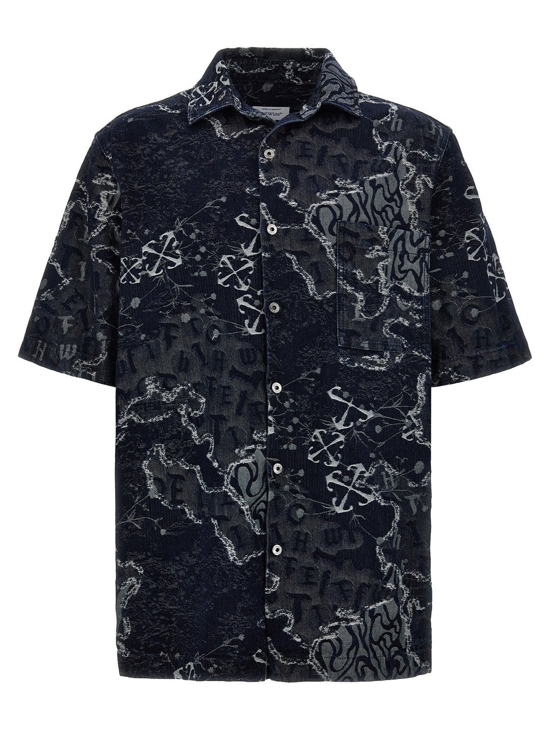 Camo Jacq Den Bowling Shirt, Blouse Blue