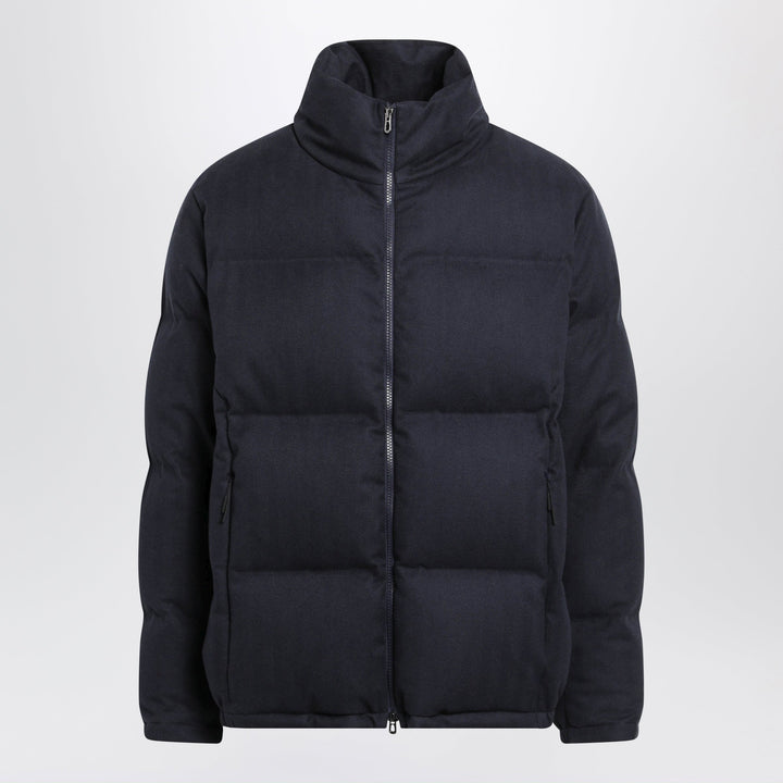 Sease Navy Blue Tribeca Cotton And Cashmere Down Jacket