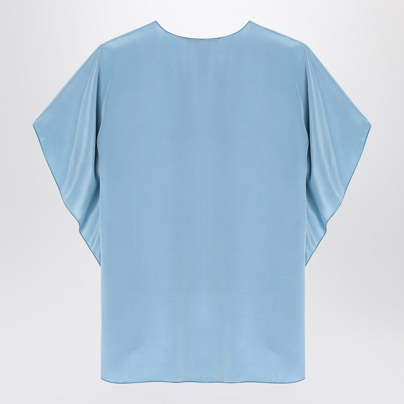 Max Mara Pianoforte Shirts & Tops - Light Blue | 8155ea1fcd4dec8df7042312edcda8a20a5754a9