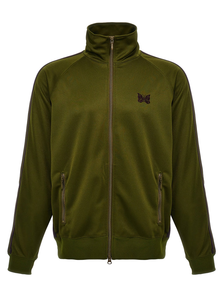 Logo Embroidery Track Sweatshirt Green