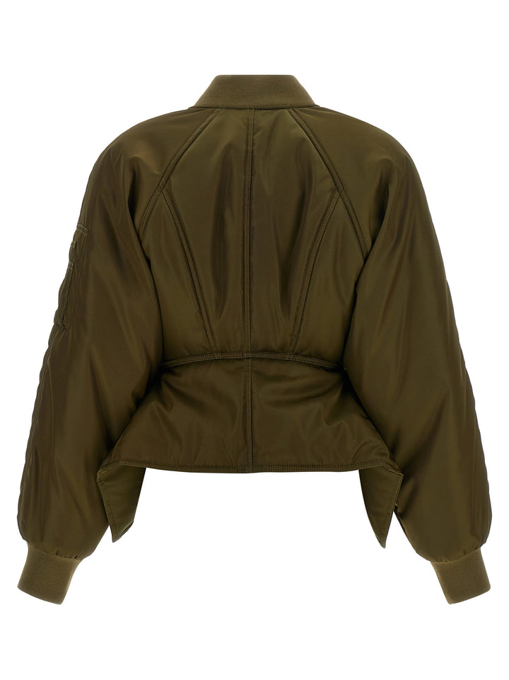 Balmain Iconica Nylon Bomber Jacket Puffer Jackets - Green | 613e884c662d74e7edf9233796e4dfda00ce9276