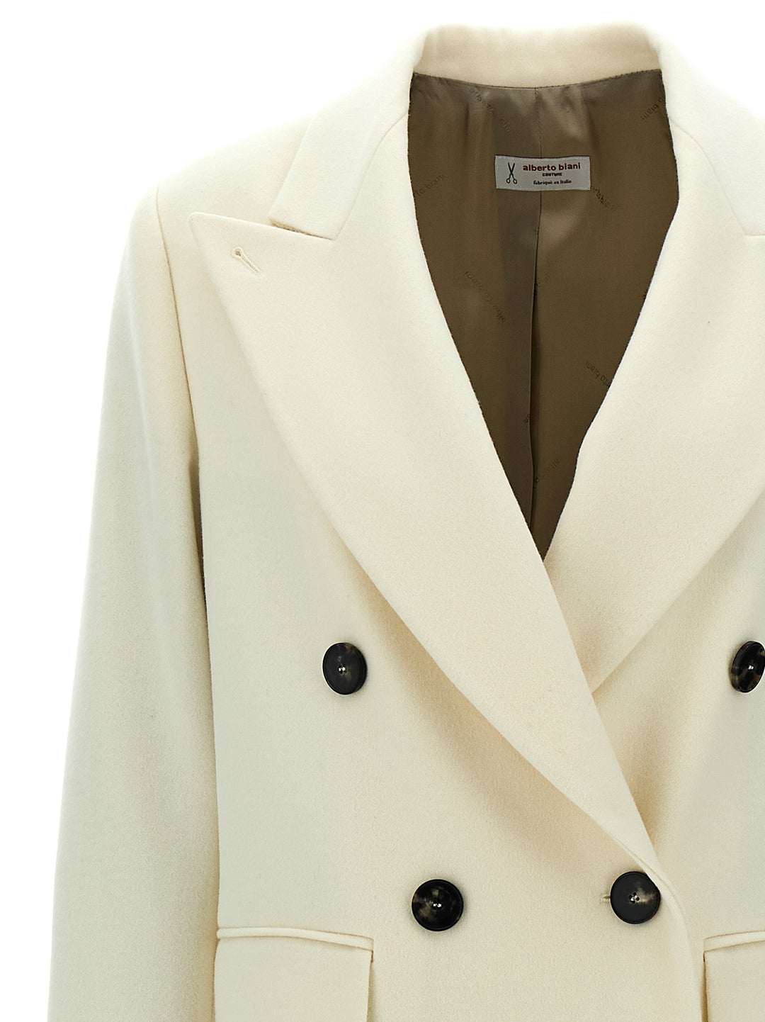 Double-Breasted Coat Coats, Trench Coats White