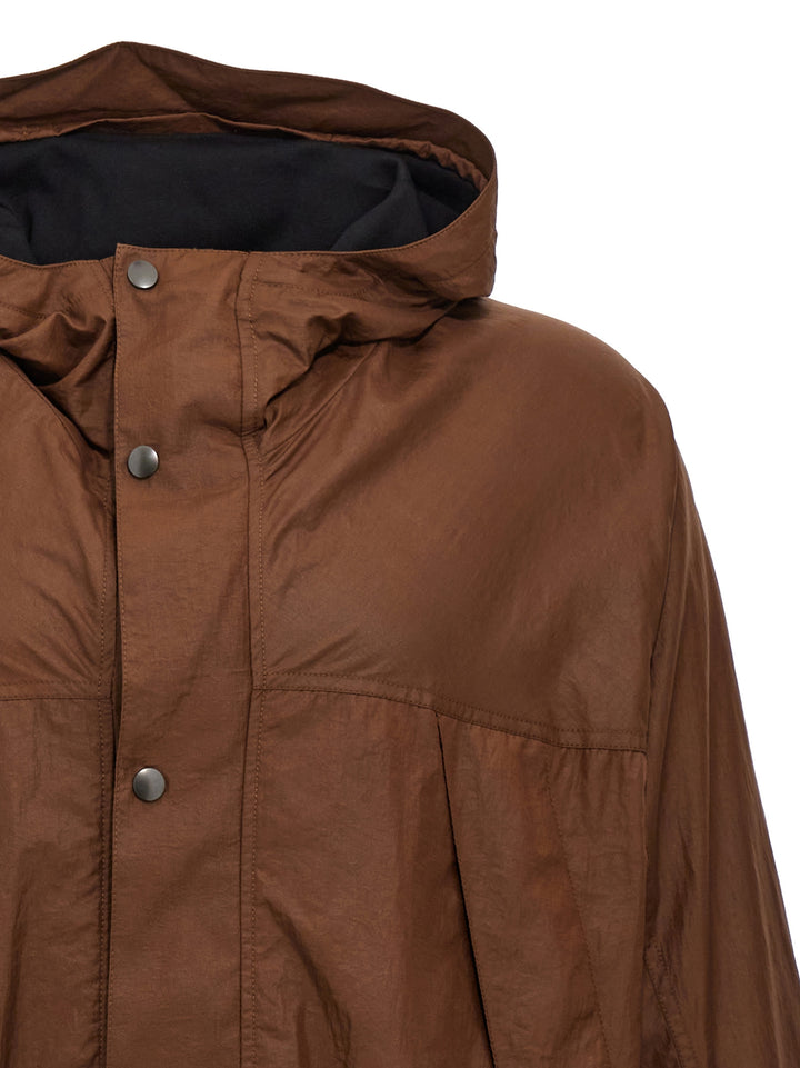 Soft Technical Blouson Casual Jackets, Parka Brown