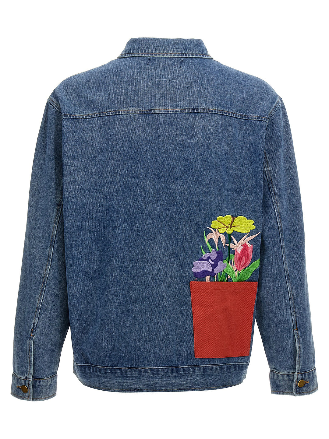 Flower Pots Casual Jackets, Parka Blue