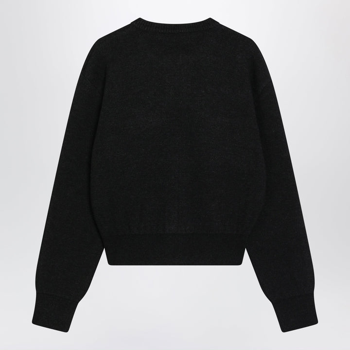 Lemaire Charcoal-Colored Alpaca Blend Zip-Up Sweater