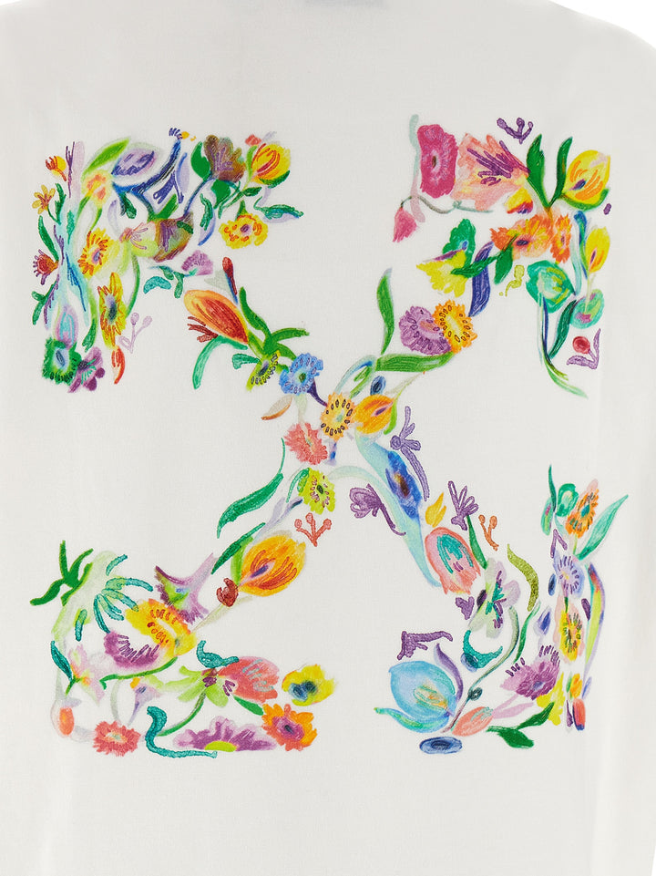Off-White Arrow Glowing Flower T-shirt - White | 3f286e788cb7638e39258bdd519966355f55e2dc