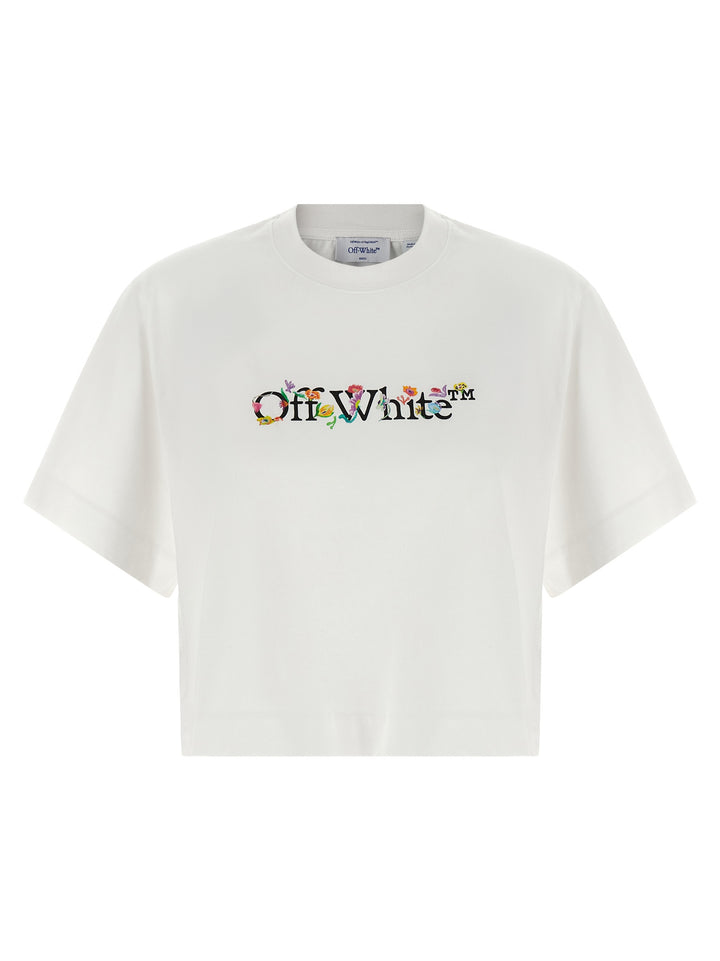Off-White Bookish Glowing Flower T-shirt - White | 4cfba98333e83e29bbd63f282aae3fcb53d6e844