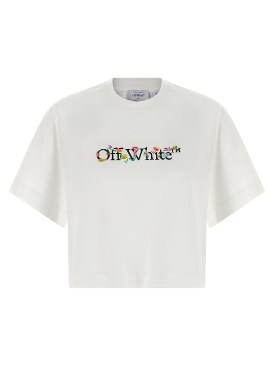 Bookish Glowing Flower T-Shirt White