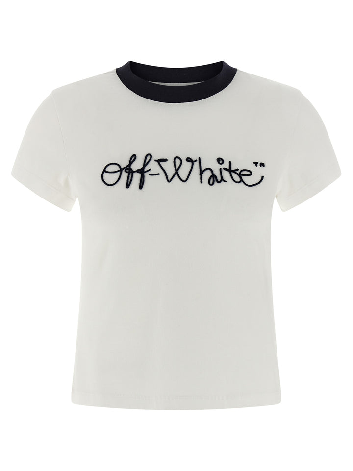 Off-White Emb Script Logo T-shirt - White/Black | c5dbbaf7970b554046da62caf8e53dd0a24391b4