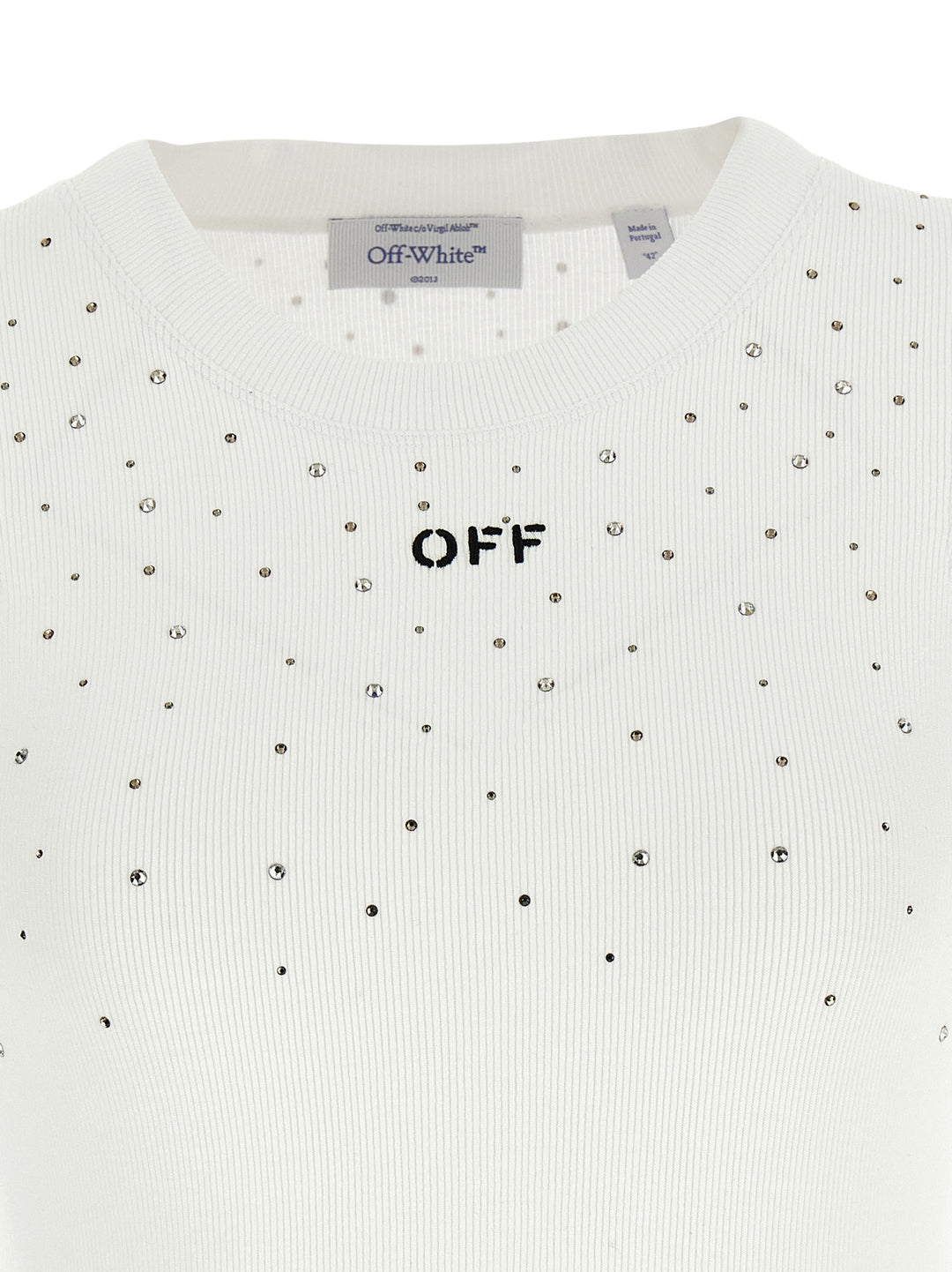 Off-White Top Swarowski Tops - White | 3470e54d7ef0642e3c4016a97a74e8ad7aa311f0