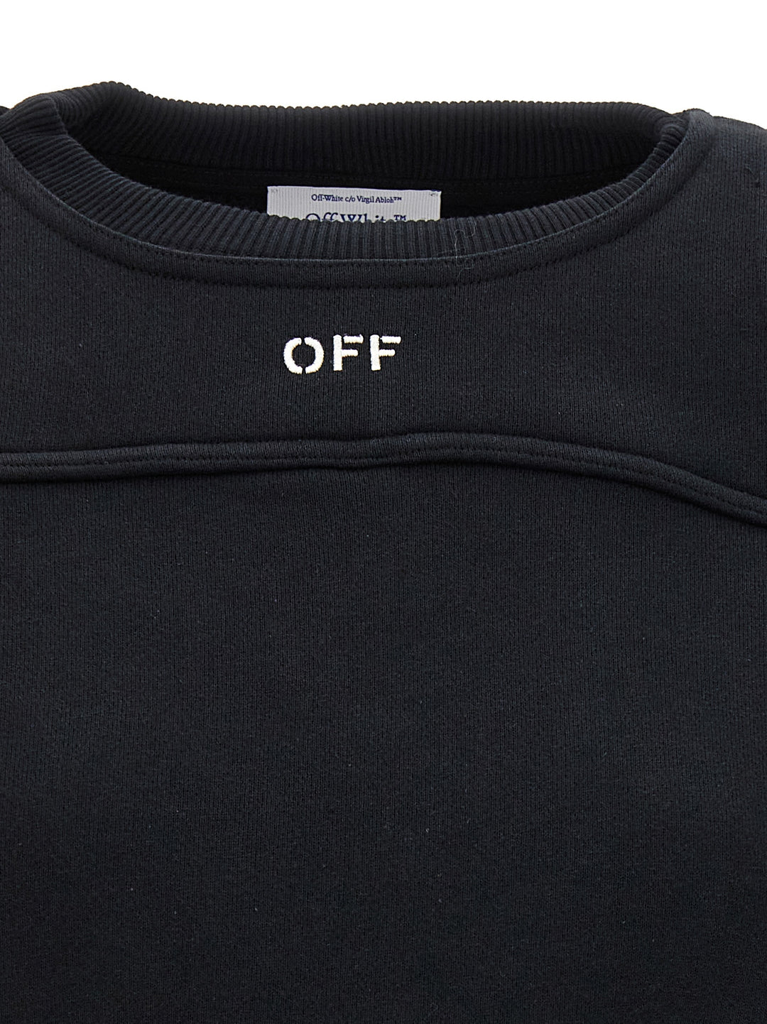 Off-White Logo Embroidery Sweatshirt - Black | a1d0e2e3ea85820362bf9b0c1c4e2413e7d56d6c