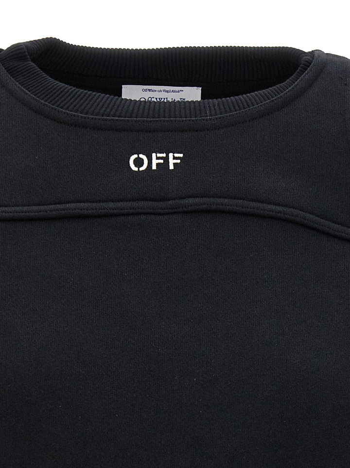 Off-White Logo Embroidery Sweatshirt - Black | a1d0e2e3ea85820362bf9b0c1c4e2413e7d56d6c